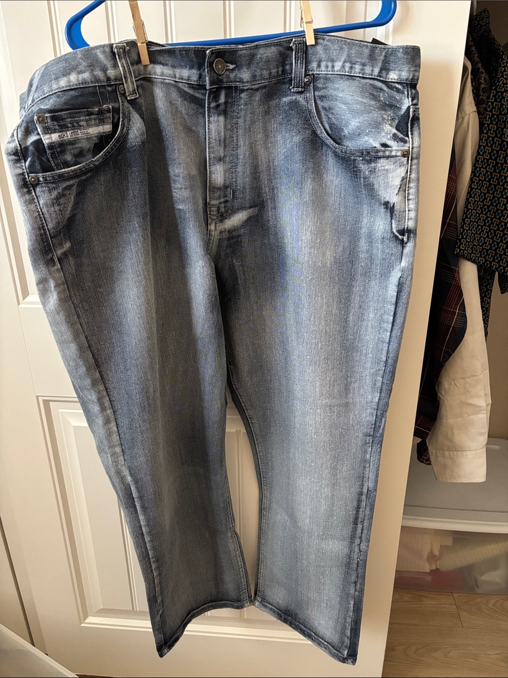 Men's Washed Blue Denim Jeans